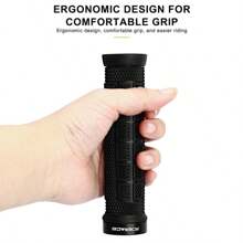 RIDERACE Bicycle Handlebar Grips Lock On MTB Mountain Bike Handle Bar Cover Rubber Shockproof Non-Slip Ergonomic Cycling Grips