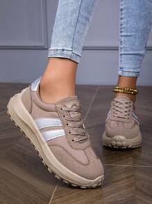 Damen Neue Kontrast Farbe Lässig Flache Reiseschuhe für den täglichen Ausgang