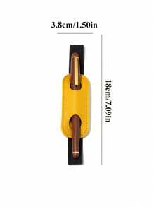 1 件松紧带笔袋、弹性橡胶单圆珠笔套、便捷皮革笔套、优雅笔筒、文具、办公用品、贴心礼物、防止笔丢失、返校、学校用品、铅笔盒、铅笔袋、书包 - 彩色 - 查看 5