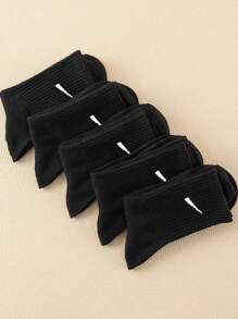 1/6 双舒适纯色透气防臭吸湿排汗运动袜