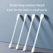 200pcs Clean Swabs, Suitable For Newborns, Infants And Children, For Babies - White English - View 8