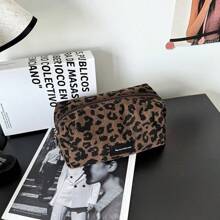 New Leopard Print Cosmetic Bag/Lipstick Case, Large Capacity Makeup Organizer, Versatile Design Summer Travel, Vacation Home Bathroom Decor Holiday Makeup Organizer Bathroom Accessories Back To School
