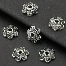 50PCS100pcs/200pcs Antique Silver Small Daisy Petals Alloy Spacer Beads, Used For Bracelets, Earrings, Key Chains, Anklet Jewelry, Handicraft Making