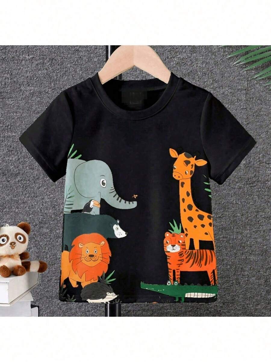 T-Shirt Blouse For Children Boys And Girls Various Animals 100 Cotton