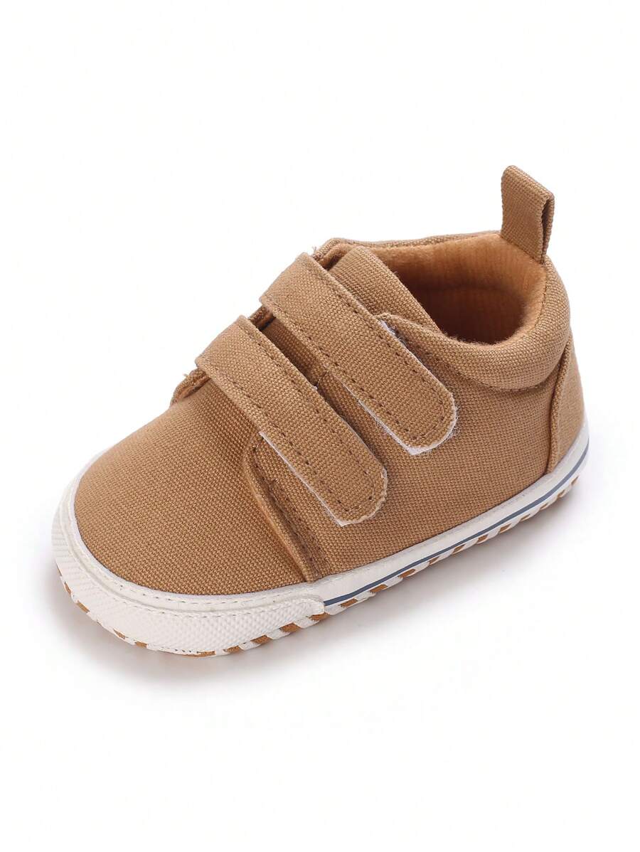Newborn Unisex Infant Solid Soft Sole Casual Shoes Versatile Infant Sneakers - Brown - View 1