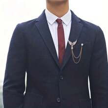 1pc Men's Eagle Wing Tassel Brooch Pin, Business Suit Chest Pin Decoration, Suitable For Hosts, Formal Parties And Banquets - Brooch - View 8