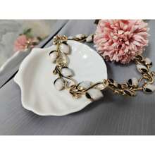 1pc Fashionable Luxurious High-End Flower Stem Chain Necklace - Multicolor - View 3