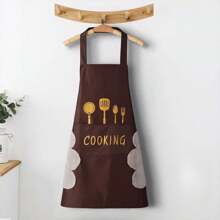 New Waterproof And Oil-Resistant Apron For Men And Women, Kitchen Cooking Home Use Anti-Stain