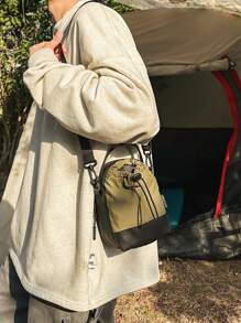 2025 New Commuter Backpack, Large Capacity, College Style, Multifunctional Messenger Bag (No Strap Included), Water Bottle Pocket, Outdoor Camping, Unisex, Shoulder Bag, Fashion Casual, Business, Gift, Water-Resistant Fabric, Travel Chest Bag, Gym Bag, Summer Sports Bag, Durable, Foldable, Expandable, Multipurpose, Zipper, Business Trip, Travel Holiday - Multicolor - View 3