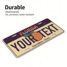 Placas de matrícula de California personalizadas y personalizadas, decoración retro de 20 placas de matrícula, adecuadas para placas de matrícula estatales, placas de matrícula con texto personalizado, placas de matrícula para decoración de vehículos, placas de matrícula de aluminio de alta calidad, 6x12 pulgadas, impresión gráfica - Multicolor - Ver 3