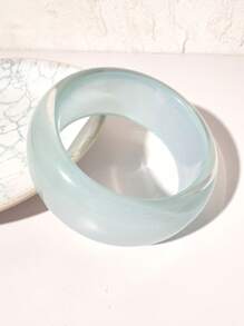 1pc Fashionable Light Blue Resin Bracelet, Elegant & Sexy, Suitable For Women In Daily Casual Wear, Outdoor Parties, Can Be Given As Gift To Friends, Family, Sisters