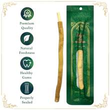 Miswak Sticks Toothbrush - Vacuum Sealed Natural Flavor From Original Authentic Arabic Plants- For Healthy Gums, Teeth, And Fresher Breath
