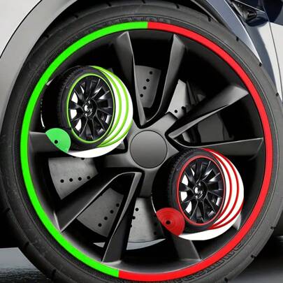 1pc Car Exterior Accessories Tire Protection Ring, Wheel Rim Decorative Strip, Anti-Collision Strip, Decorative Line Sticker, Modification Supplies