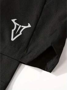 Men's Quick Dry Breathable Sport Shorts, 2 In 1 Casual Fitness Running Shorts