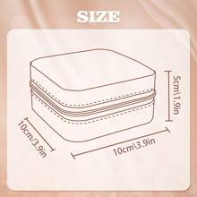 1pc Customized Birthday Flower & Name Women's Jewelry Box, Fashionable Personalized Leather Jewelry Organizer, Perfect Gift For Mother, Girlfriend, Anniversary, Mother's Day - Multicolor - View 9