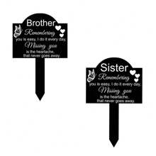 1 szt. 2D akrylowa tablica pamiątkowa - Cmentarz Braci, do ogrodu zewnętrznego, nagrobek cmentarny Hołd i pamięć o bliskich - Sekcja A - Zobacz 8