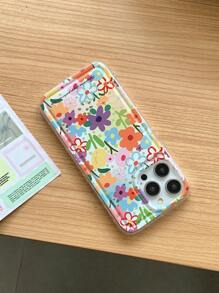 Capa de telefone transparente com bolhas coloridas e à prova de choque, compatível com telefones Apple