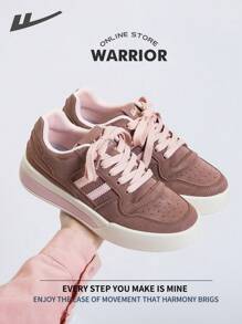 WARRIOR Zapatillas de skateboard para mujer Warrior, ligeras, cómodas, transpirables y de estilo modesto, casuales pero elegantes, aptas para todo el año, resistentes al desgaste y para uso diario, zapatillas de entrenamiento y running