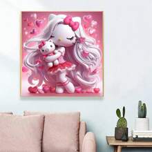 Sanrio 5D DIY Diamond Painting Kit, Cartoon Karakter Mozaïek Puzzel Inclusief Hello Kitty Ontwerp, Biedt Interessante Diamond Art Ervaring, Beste Cadeau Voor Familie En Vrienden