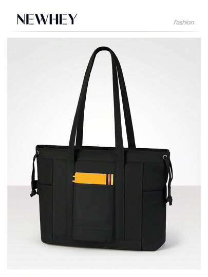 NEWHEY Bolsas de lona para mulheres, bolsa de lona impermeável para faculdade com zíper e compartimentos, bolsas para trabalho e faculdade