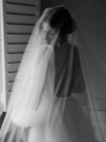 1 Stück einfacher, einfarbiger, einlagiger Chiffon Brautschleier, Hochzeit Haarzubehör