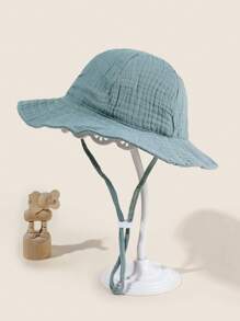 1 件装幼儿夏季透气太阳帽，6-15 个月儿童轻便渔夫帽户外防晒