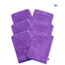 6 pièces Gant de toilette en microfibre doux pour le visage, gant de douche, gant démaquillant réutilisable, style européen, 15 cm x 20 cm