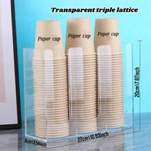 Ein Papierbecher-Halter für den Schreibtisch, Einweg-Becher-Extraktor und Becher-Aufbewahrungsbox. Raumdekoration. Transparent/Schwarz/Verschiedene Spezifikationen. Geeignet für: Wohnzimmer, Küche, Esszimmer, Café, Büro, Feiertage, Familienfeiern usw. Küchendekoration, Schreibtischdekoration. Weihnachtsgeschenke.