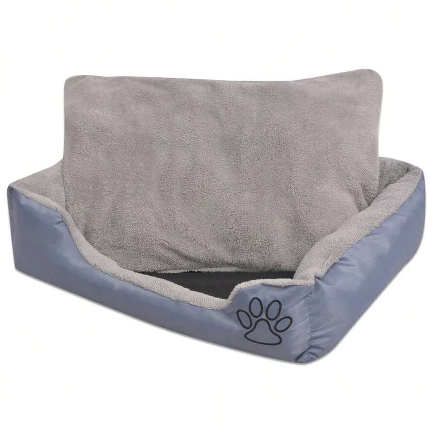 vidaXL Cuccia per Cani con Cuscino Imbottito Taglia XXL Grigio - Grigio - Visualizzare 1