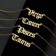 1pc Gold Gold Silver Custom Gold Old English Name Pendant Women's Necklace, Stainless Steel Nameplate Necklace, Personalized Custom Name Letter DIY Jewelry Birthday Gift Stylish,Fall Fashion,Vintage,Contracted,Simple,Old Money,Casual,Goth Custom,Personalized,Unique Ideal Gifts For Her Girlfriend,Mom,Family,Friends For Anniversaries,For Birthdays,For Daily Wear,For Prom,For Mother's Day,For Valentine's Day,For Graduation,For Weddings Valentines