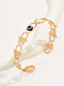 1pc Creative Openwork Devil's Eye Bangle, Fashionable Accessory For Summer Parties, Weddings, Holidays, Music Festivals, Independence Day, Graduation Occasions, Festival Gift