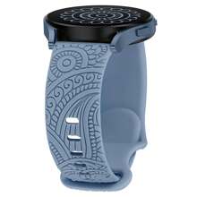 Flower Engraved Bands Compatible With Samsung Galaxy Watch 7/ FE/ 6/5/ 4/ Active 2 40mm 44mm/ 5 Pro 45mm/ Watch 6/4 Classic 43mm 47mm 42mm 46mm,20mm Cute Flower Soft Silicone Sport Strap Replacement Watch Bands For Women - Watch4/5/6/7-20mm - View 11