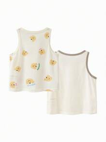 mini bala Boys' Breathable Tank Top, Soft And Sweat-Free Summer Base Layer - Milky White - View 5