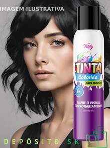Temporary Hair Dye Black Color 150ml My Party Crazy Hair - màu đen - Xem 3
