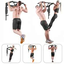 Home Gym 8 Ejercicios En 1 Soporta 400kg  Barra de Dominadas Gimnasio en Casa  Fortalece Espalda Brazos y Mas  para Pared y Piso, Uso Rudo Fácil Instalación - Negro - Ver 3