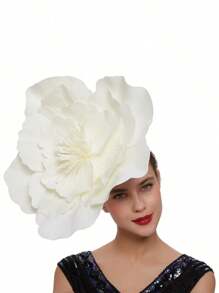 17in Large Artificial Flower For Women Tea Party Fancy Flower Hats Headwear For Girls Women Accessories Fashion Hairband Headwear