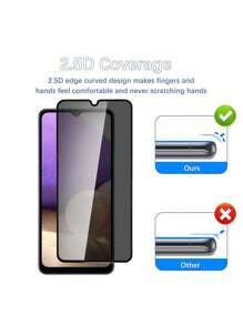 High Aluminium Tempered Glass Screen Protector, 9H Hardness, Scratch-Resistant, Bubble-Free, Privacy Protection Compatible With Samsung Galaxy A36/A06/A16 5G/A13/A54/A04S/A52/A35/A55/A25/A05/A05S/S20FE/S24FE/A14/A54/A56. Available In 1/2/3 Packs Gift For Birthday, Family, Friends Anti-Spy, Phone Screen Protector, Phone Accessories