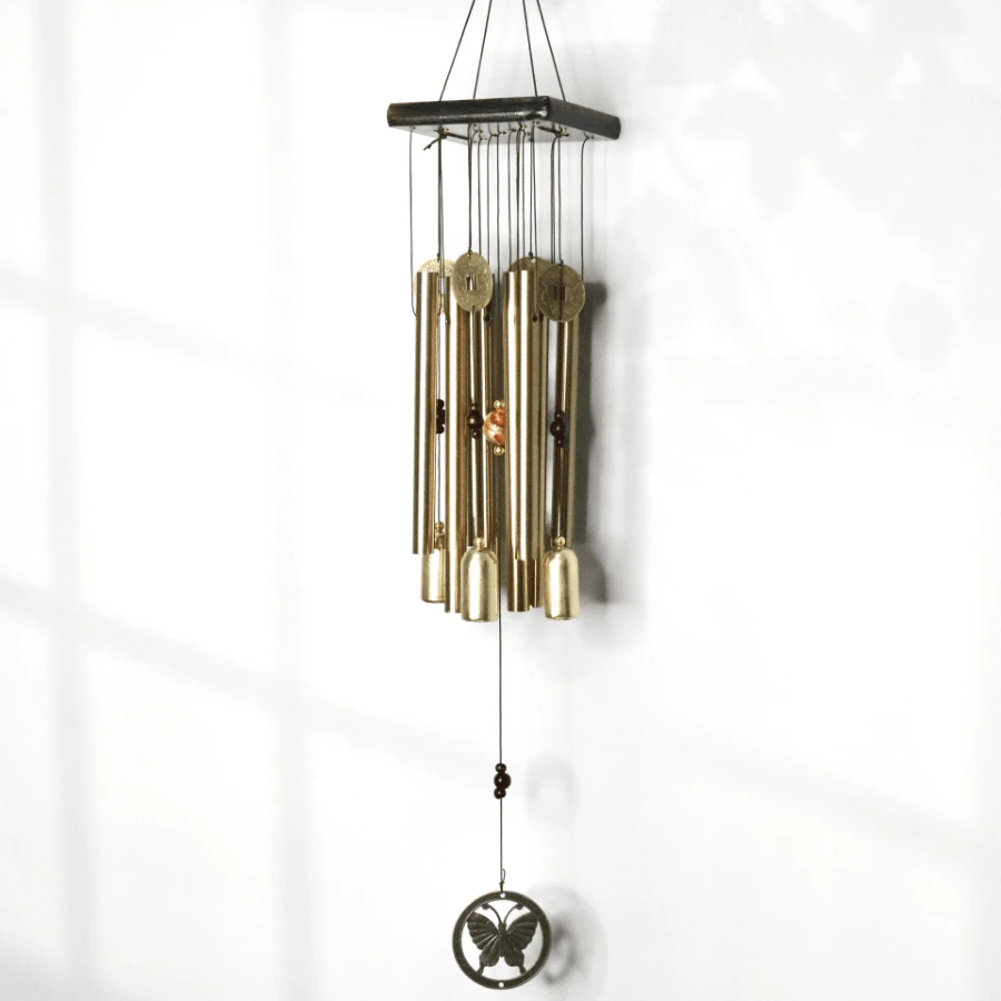 1 Campana de viento para exteriores con 8 tubos de aleación de aluminio y 4 campanas, campana de viento memorial para exteriores, decoración navideña, decoración de fiesta, decoración del hogar y de la tienda, adecuada para jardines exteriores y espacios memoriales Decoración de ramas, decoración del hogar, decoración de habitaciones, decoración de paredes.
