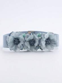 1 Dây lưng thun trang trí ngọc trai ren nhiều màu sắc kèm hoa giả cho nữ, phong cách kỳ nghỉ mùa thu, mùa thu, Halloween - A - Xem 7