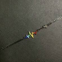 1 Piece EKG Rainbow Bracelet, Full Of Heartbeats, Delicate And Cool For Daily Wear! - Bracelet - View 3
