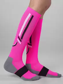 Kit 2 Pares Meia Feminina Poliamida Ciclismo Corrida Performance Treino Esportiva Compressão
