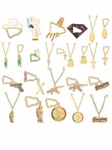 Golf Hat Clips, Creative And Fashionable Multiple Hat Clips, Minimalist Metal Pins, Fun Decorative Pins, Golf Hat Badges, Baseball Cap Decorations, Gifts For Friends. - Multicolor - View 1