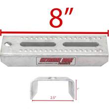 Juego de 8 soportes giratorios galvanizados de 8 pulgadas Extreme Max 3006.7018 con herrajes para largueros de 2" x 3" de remolque