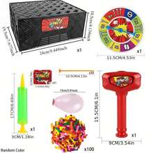 1 Set Juego interactivo de mesa con globos que revientan, juego de mesa estimulante multiplayer para festivales y reuniones (número aleatorio de globos, algunos accesorios tienen colores aleatorios). El tamaño con los globos es adicional, necesitas comprar el set completo (un solo tamaño) para jugar.