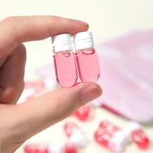 10pcs Transparent Travel Bottles With Flip Caps, RFID-Blocking, Glass Material, For Toner And Lotion - Multicolor - View 3
