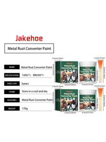 Anti-Rust Metal Conversion Paint - Decorative Metal Renovate Primer Coating For Iron Gates And Railings - Multicolor - View 4