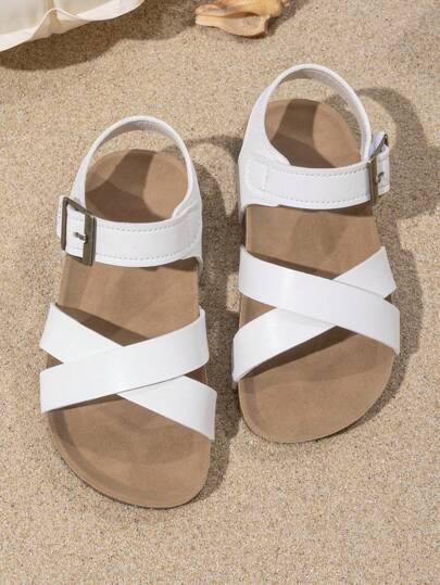 2025 Summer New Multifunctional Girls PU Leather Roman Sandals, Lace-Up Heel Design, Soft & Breathable, Non-Slip Sole, Lightweight & Comfortable