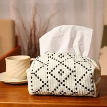 1 件极简主义奢华纸巾盒，布艺纸巾收纳袋，适用于家庭、客厅、餐厅、书桌、厨房、浴室、宿舍、酒店、纸巾盒架、餐巾架、节日家庭聚会、厨房餐桌装饰，适用于家庭厨房卧室客厅餐厅、家居装饰配件、装饰盒、女性婚礼礼物、夏季旅行节日必备品 - 彩色 - 查看 21