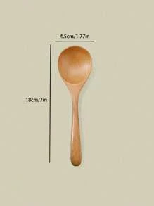 1/2/5 piezas Cucharas de madera de haya de estilo japonés de mango largo, cucharas de arroz, cucharas pequeñas, cucharas de madera de cocina, cucharas de madera grandes, set de 3 cucharas, artículos escolares