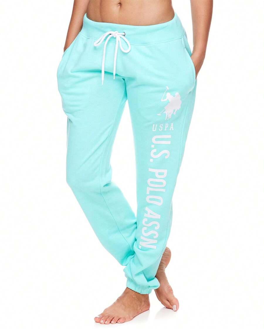 U.S. Polo Assn. Essentials Pink Sweatpants With Pockets, Comfy, Breathable French Terry Women Joggers, Perfect Blend Of Comfort And Sporty Style - Cây thạch nam bạc hà - Xem 1